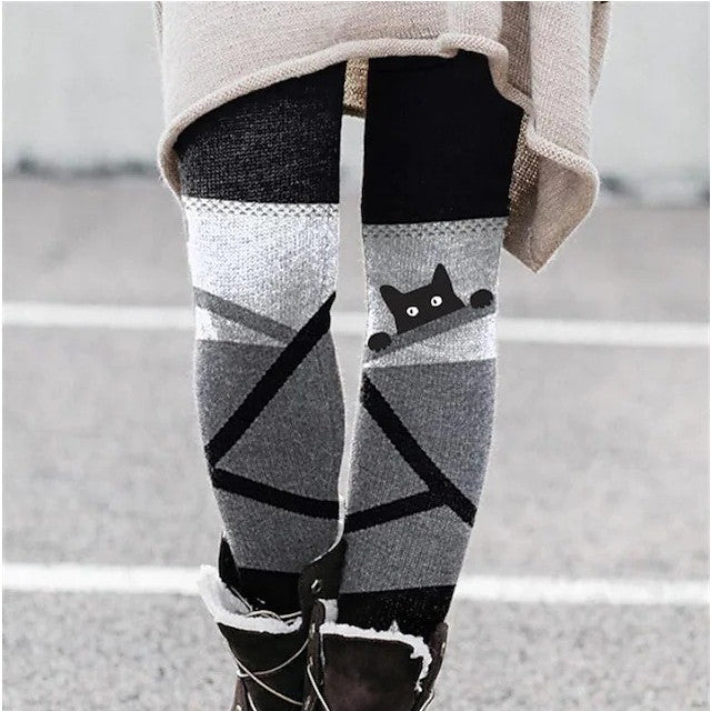 Jule-leggings til kvinder, europæisk og amerikansk, elastiske