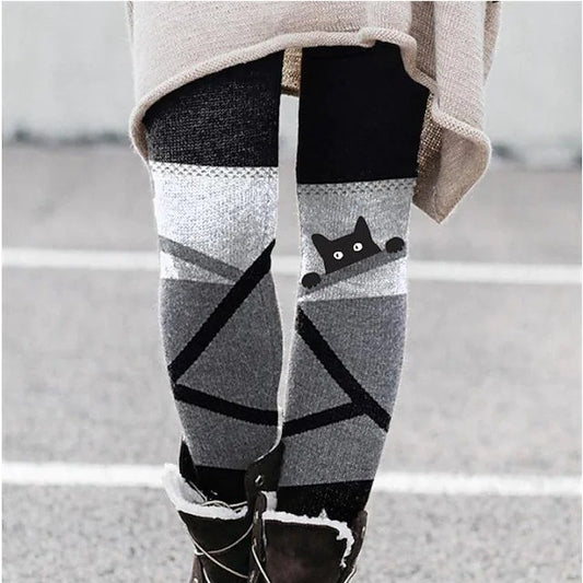 Jule-leggings til kvinder, europæisk og amerikansk, elastiske