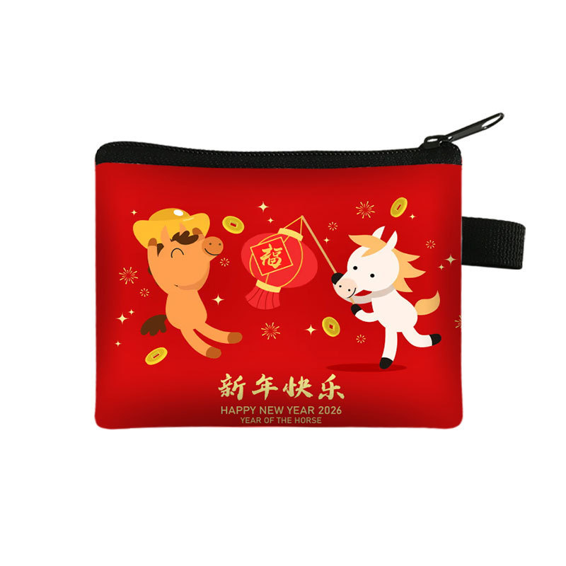 New Years Lucky Wallet Portable High Capacity Cardholder And Coin Organizer