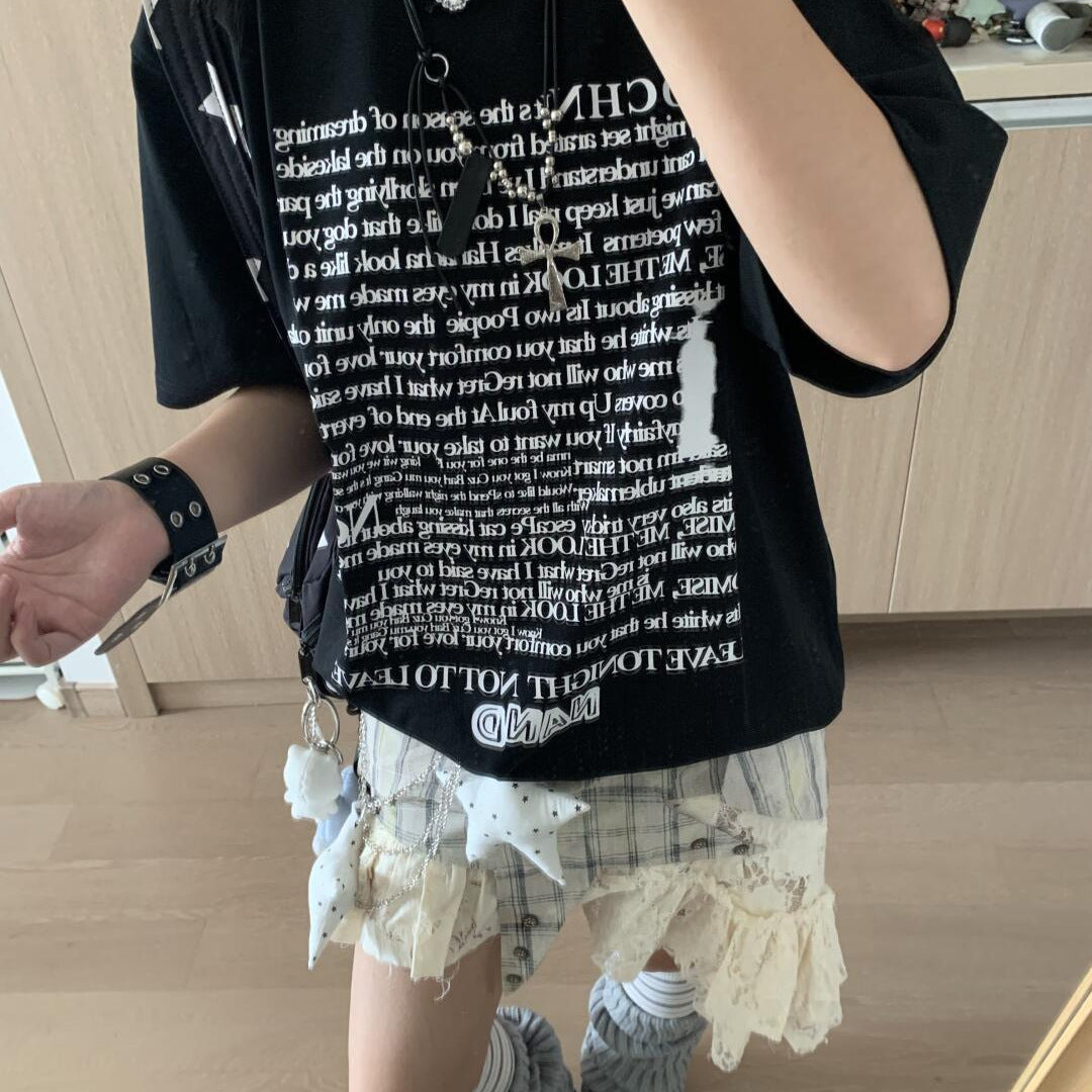 American High Street Letter Print Short-sleeve