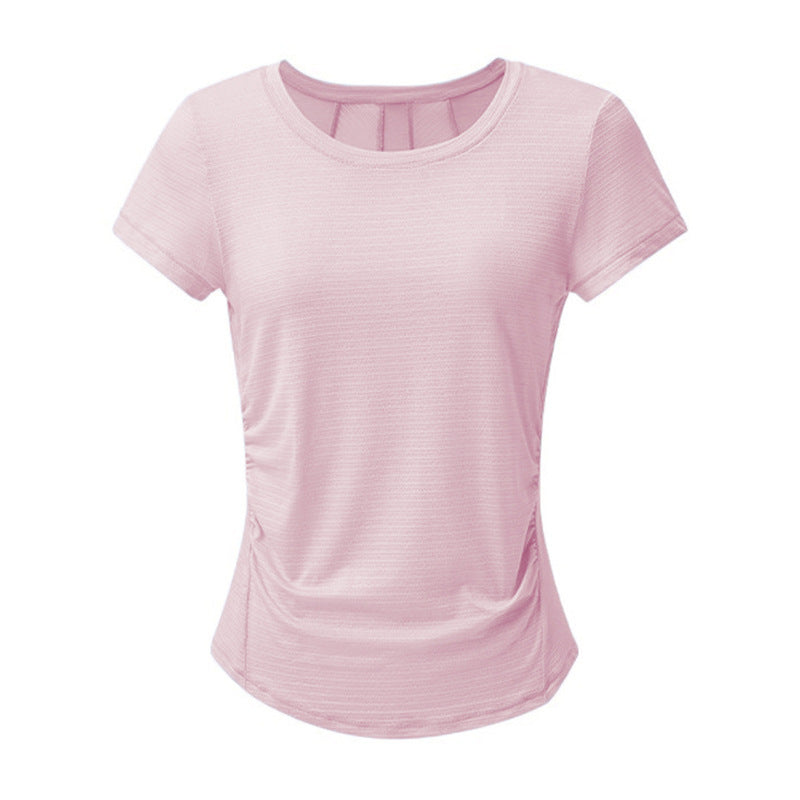Yoga Blouse Thin Quick Drying Clothes Short Sleeve Fitness Sports Top