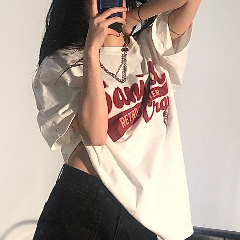 White Short Sleeve Half Sleeve Top