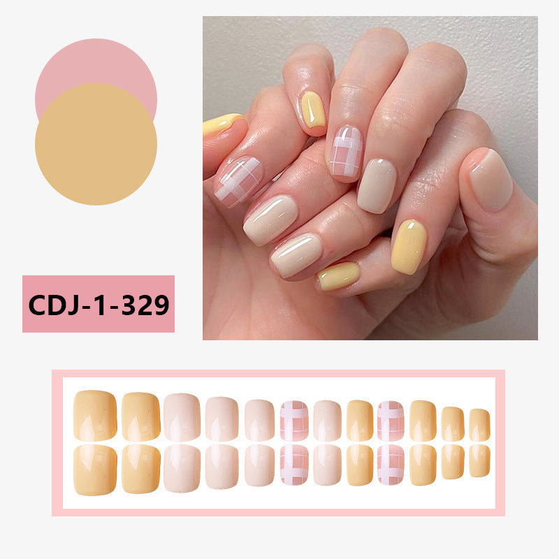 Women's European, American And French Style Pieces Fake Nail Patch