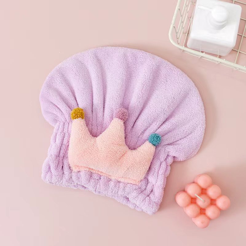 Children's Coral Velvet Dry Hair Cap