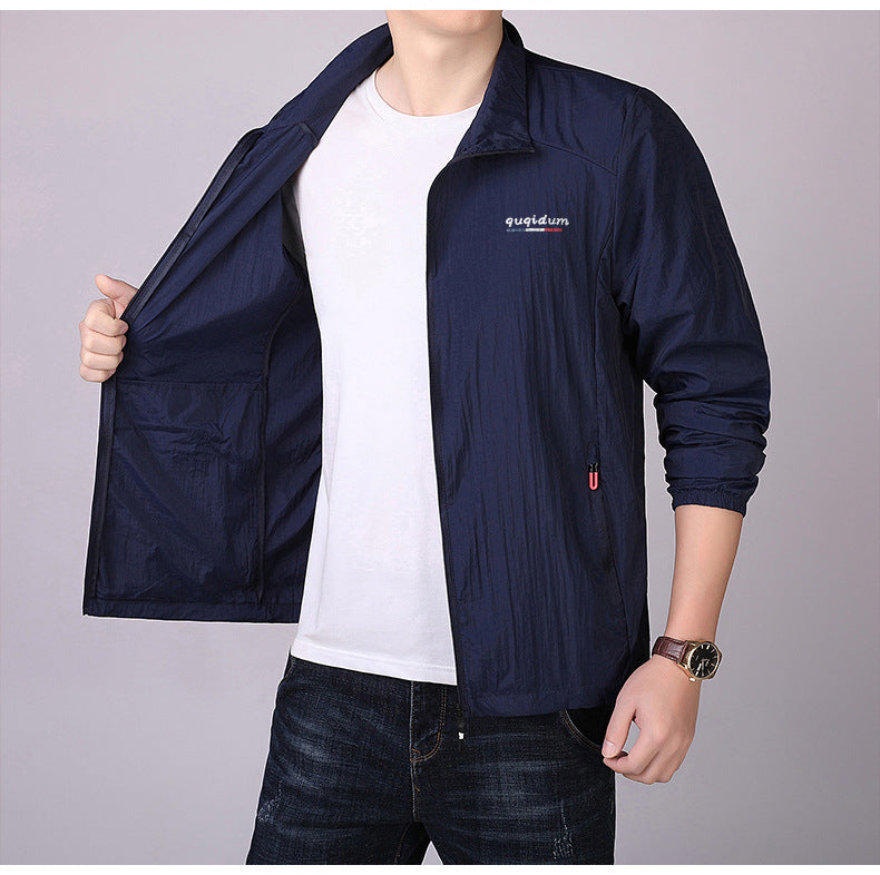 Ice Silk Sun Protection Stand-up Collar Thin Coat Outdoor Breathable Fishing Sun-proof Clothes