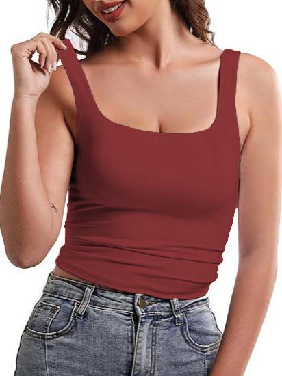 Square Collar Beauty Back Outer Wear Inner Wear Sleeveless Sling