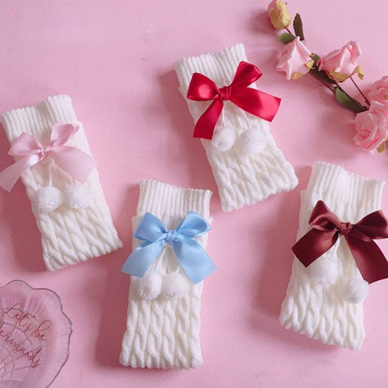 Warm Bow Elephant Socks Mid-calf Foot Sock