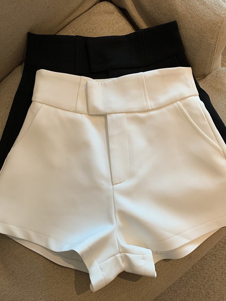Suit Shorts Women's High Waist A- Line