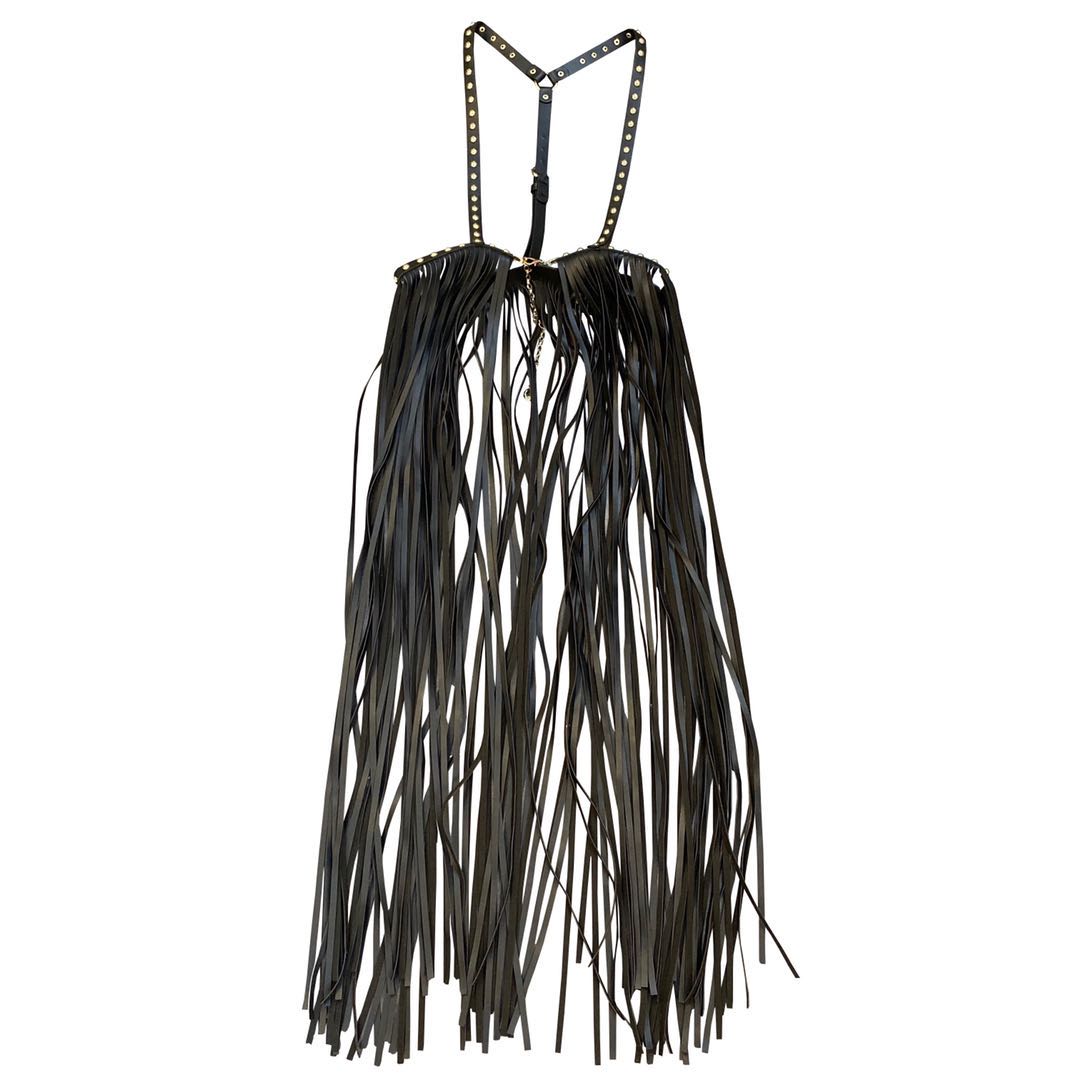 Fringe Stitching Vest Under Orange Decoration Shoulder Strap