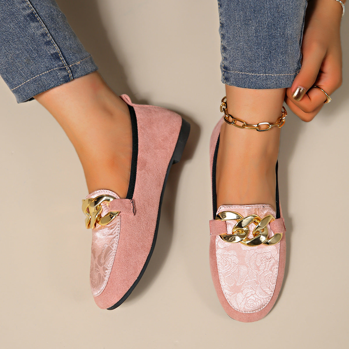 Women's Metal Flat Lazy Doug Shoes