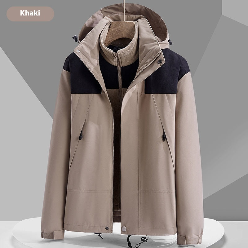 Hættetrøje Windbreaker Unisex Modstandsdygtig Jakke Med Lynlås Og Farveblokke Med Lommer Vandafvisende Overtøj Til Kvinder Mænd Tøj