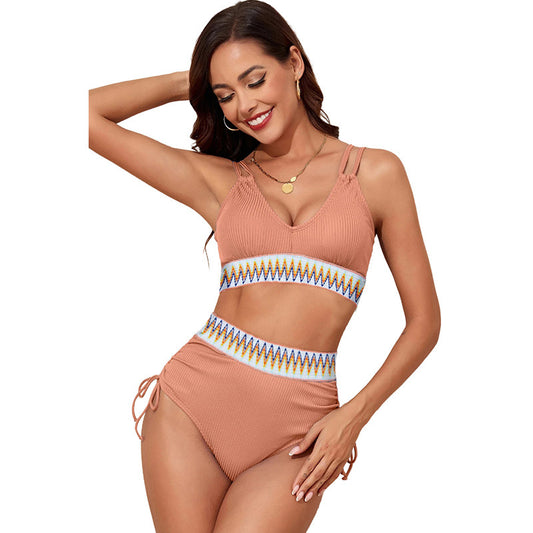 Sexy Womens Summer Bikini With Built-in Padding A Triangle-cut Design And A Two-piece Style