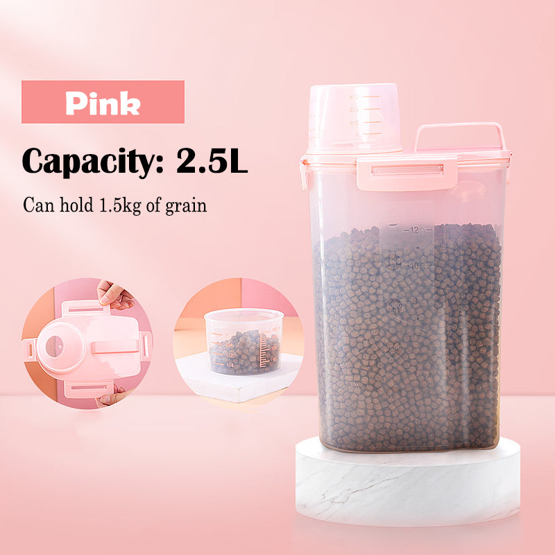 Cat Food Storage Barrels For Snack Are Sealed And Moisture-proof