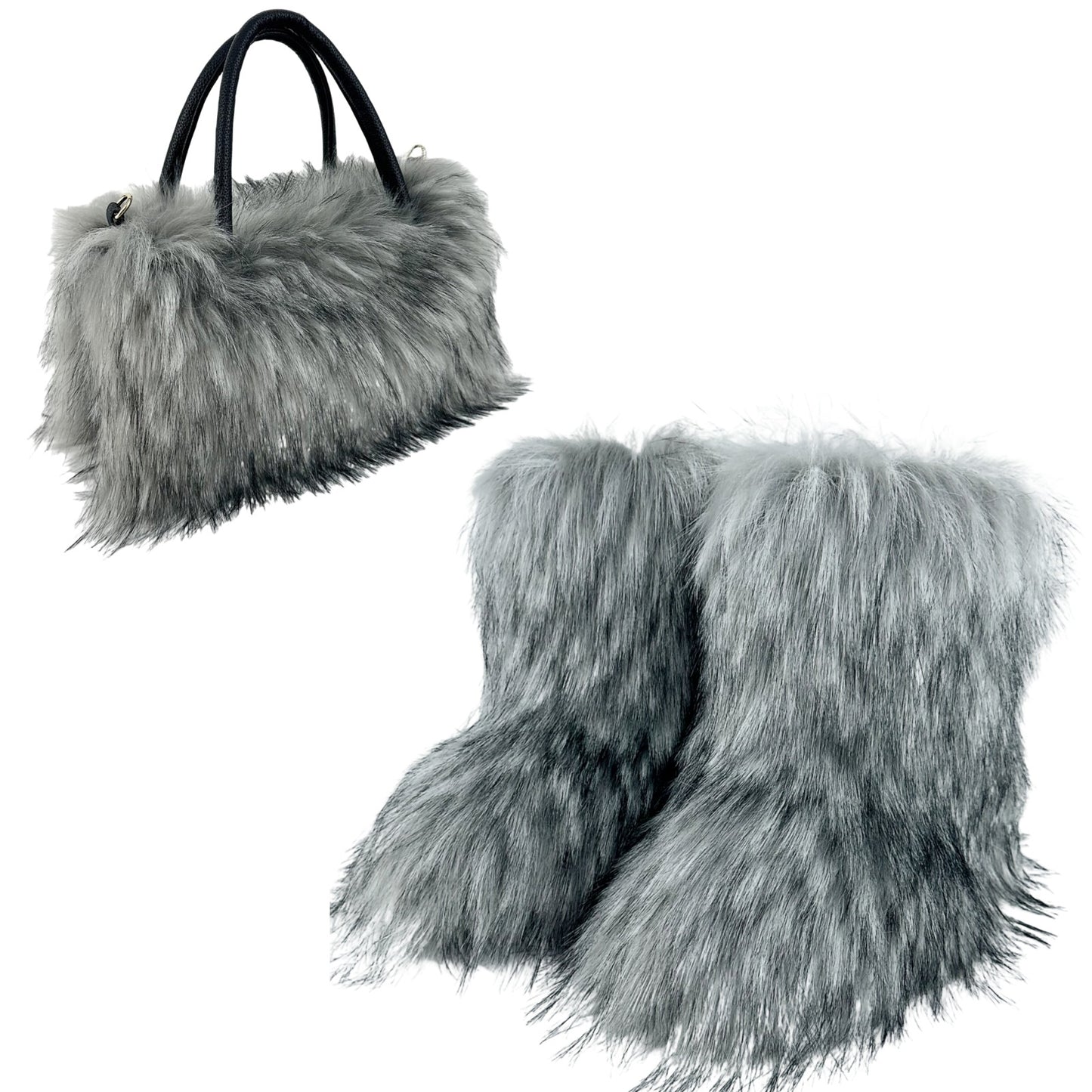 All-match High-texture Raccoon Fur Handbag
