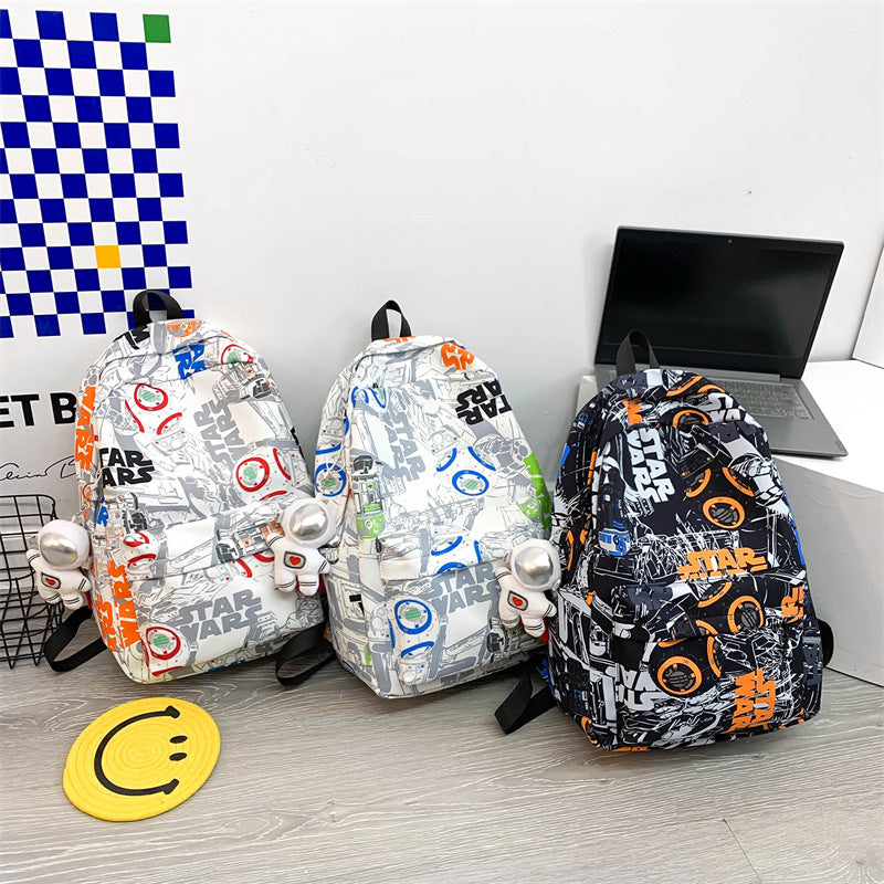 Personalized Graffiti College Students Bag Women's Casual Simple All-match Backpack
