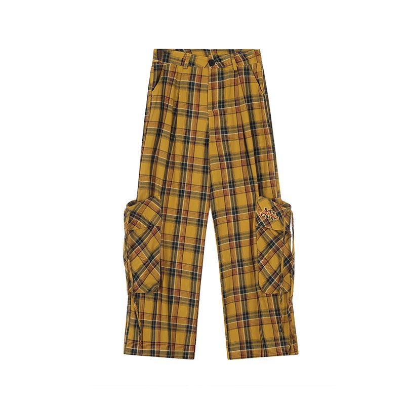 Women's Retro Plaid Casual Trousers