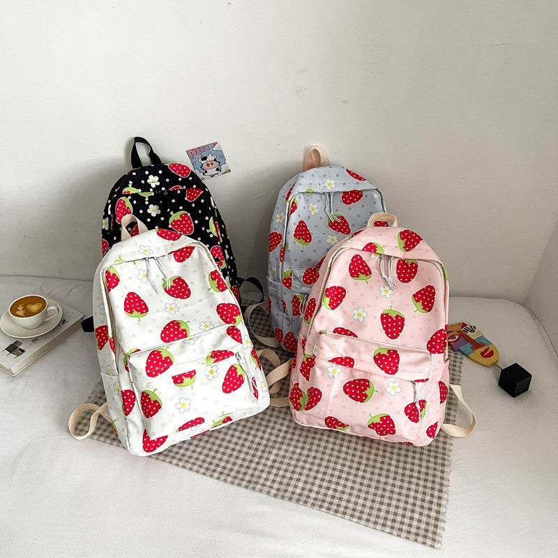 Fashion Canvas Backpack Cartoon Girl Cute Large Capacity Casual All-match Backpack