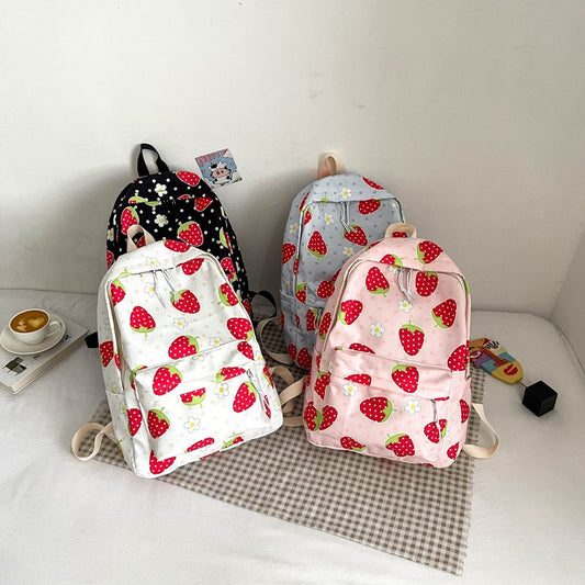 Fashion Canvas Backpack Cartoon Girl Cute Large Capacity Casual All-match Backpack