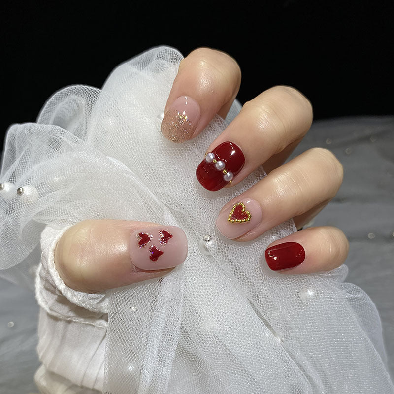 Hand-painted Armor Red Love Pearl
