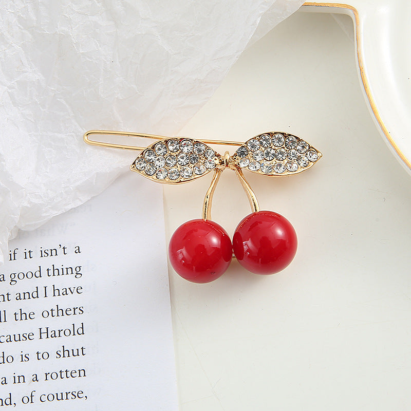 Temperament Net Red Pearl Female Rhinestone Hairpin