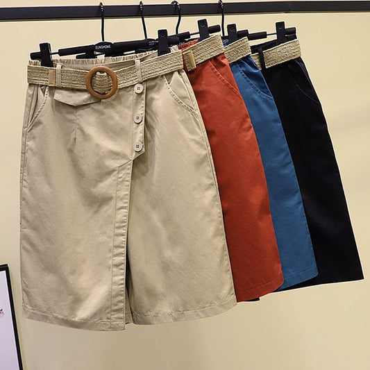Elastic Waist Wide Leg Trouser Skirt Fashionable Casual And Slim