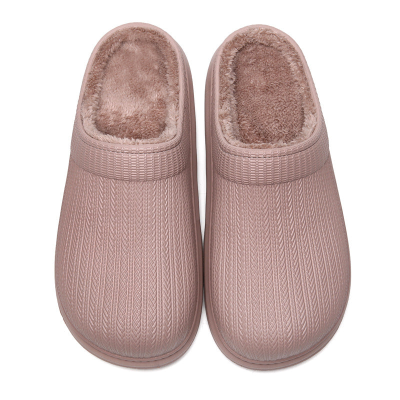 Soft Velvet Cute Thick Indoor Casual Home Cotton Slippers