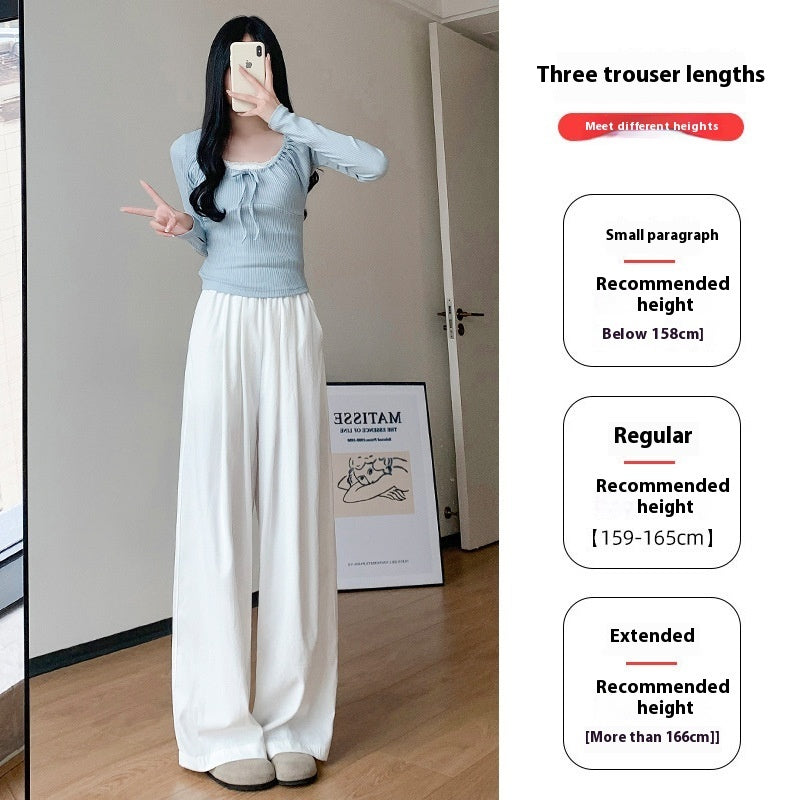 High Waist Drooping Casual Straight-leg Idle Style Mopping Yamamoto Pants