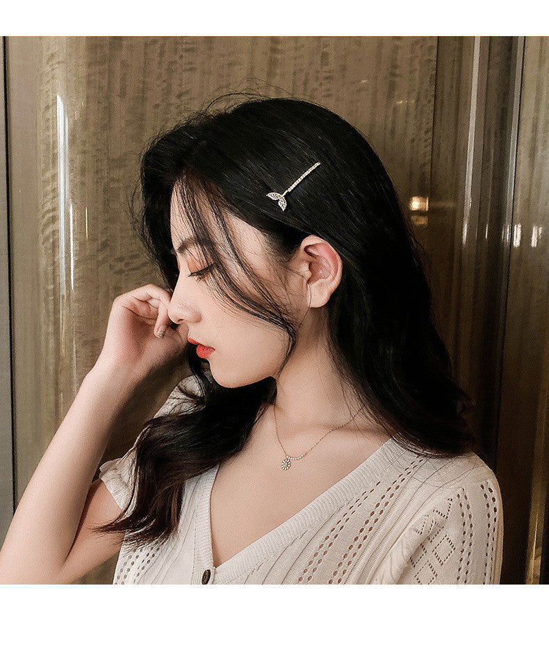 Ladies hairpin mermaid diamond hair clip word clip