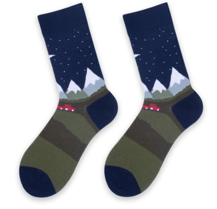 Personality and creativity hit color cotton socks
