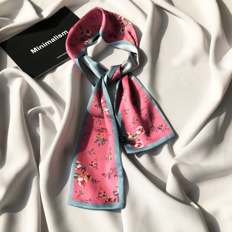 Floral Korean wild small scarf