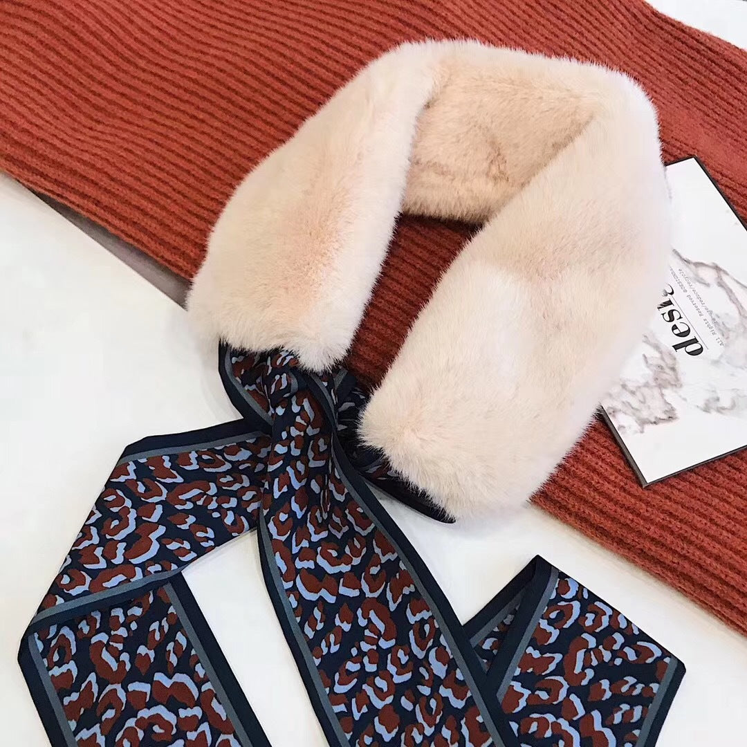 Wild imitation rabbit fur Korean version fur collar small scarf