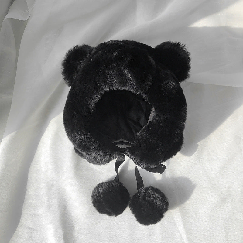 Female Autumn And Winter Sweet Cute Earmuffs Hat