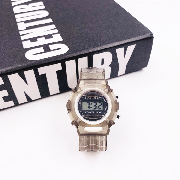 Children's jelly cartoon electronic watch multicolor