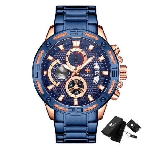 Men's steel band quartz watch