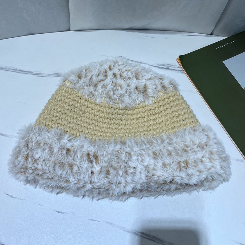 Korean Version Plush Japanese Knitting Wool Fisherman Hat