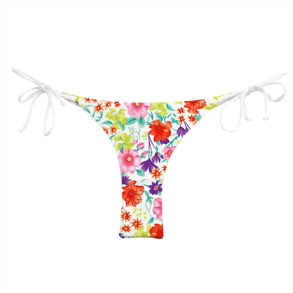 Women's Fashion Printed Lace Up Swimming Trunks