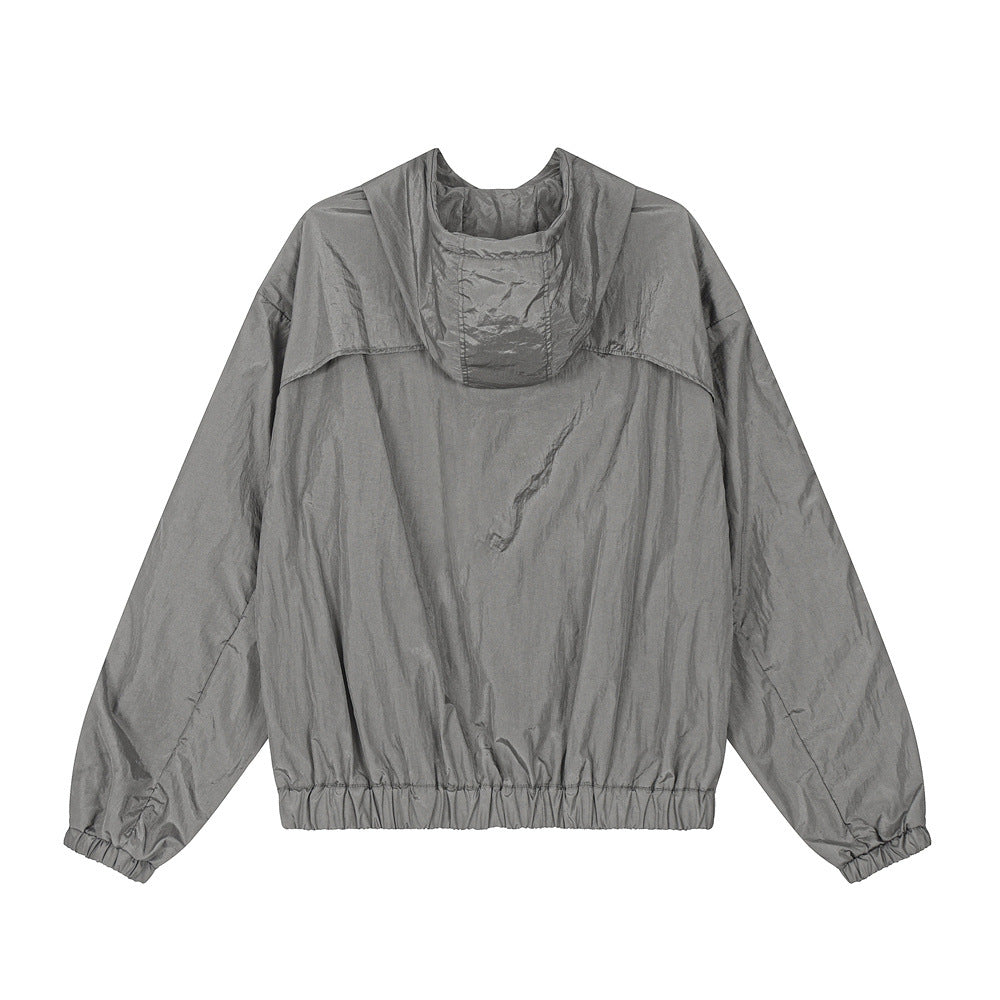 Men's Fashion Loose Hooded Zipper Jacket
