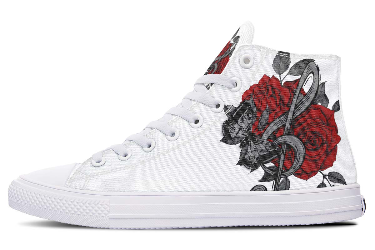 Men's And Women's Fashion Color Printing High-top Canvas Shoes