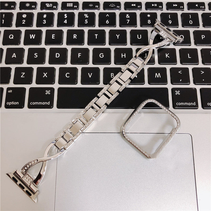 Thin wrist metal watchband case