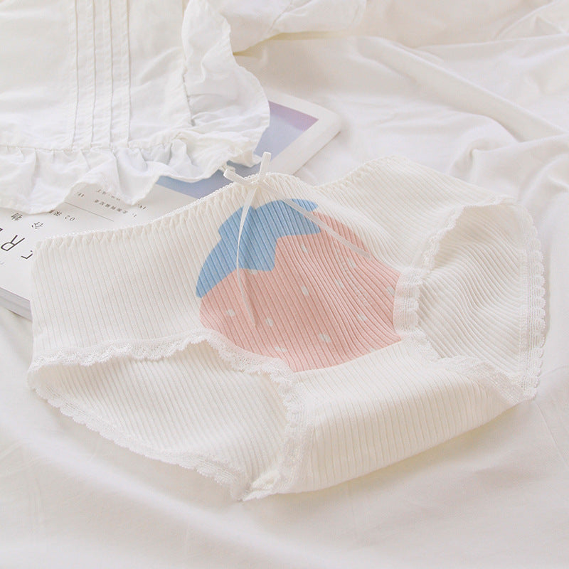 Comfortable Cotton Crotch Mid-waist Briefs
