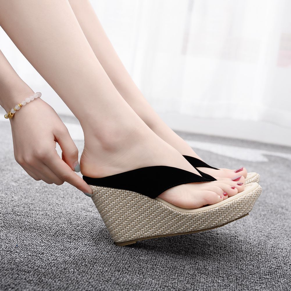 Sponge Cake with Platform Large Size Wedge Sandals