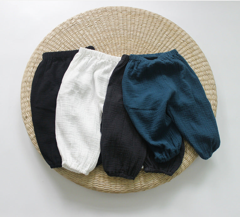 Children's clothing solid color mosquito pants