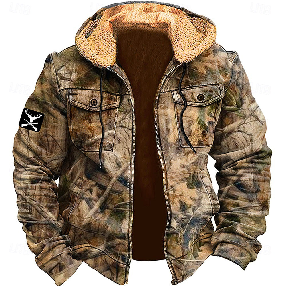 Seasonal Double-layered Thick Fleece-lined Cotton Coat