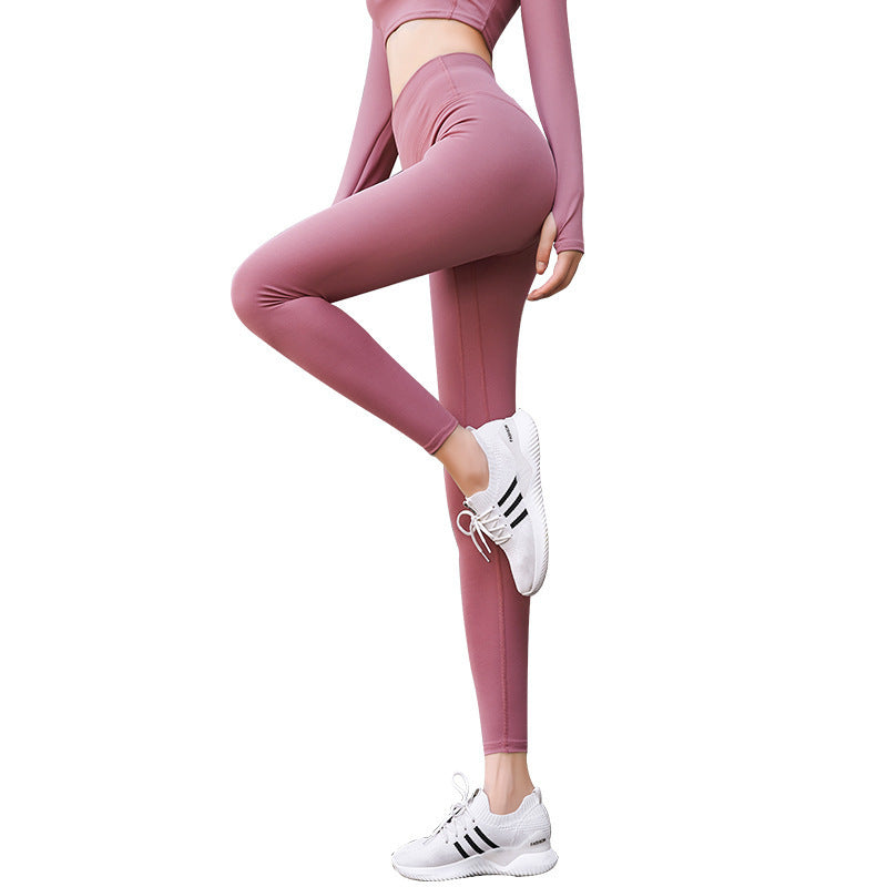 Høj elastisk bund Varme Yoga Leggings Med Numseløft Til Løb