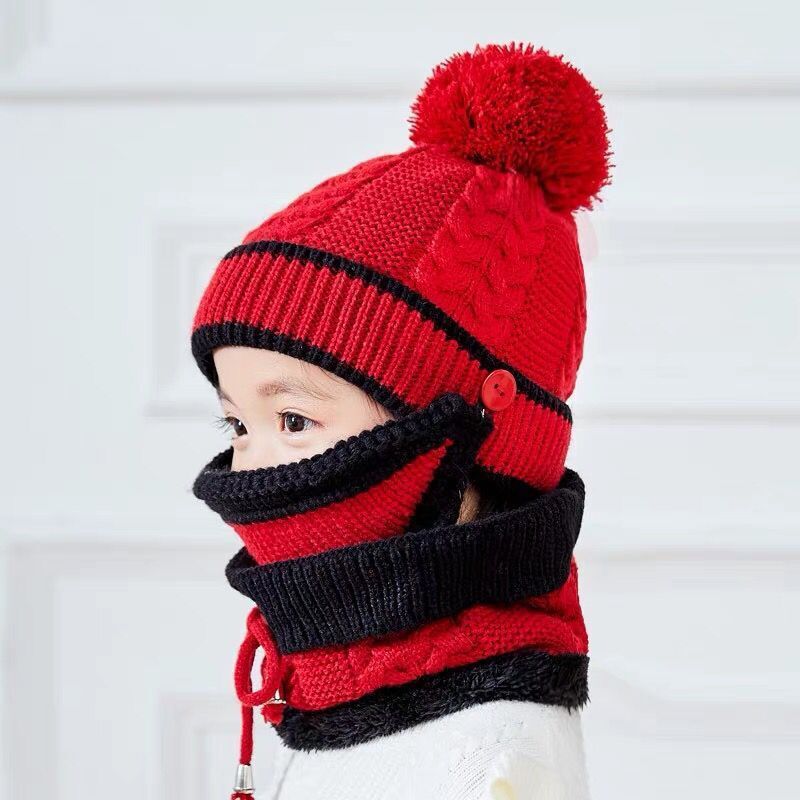 Children scarf hat mask set