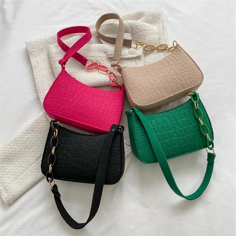 Spring New Fashion Simple Graceful Underarm Handbag High Sense Niche