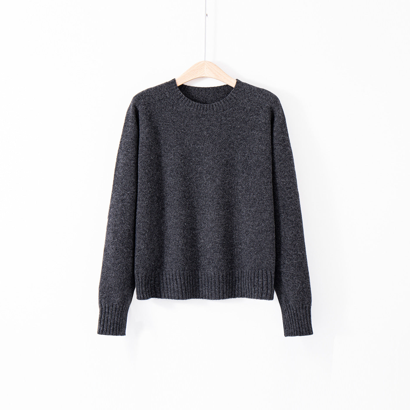 Crew-neck Long-sleeve Top Relaxed-fit Base Layer Effortless Laid-back Style