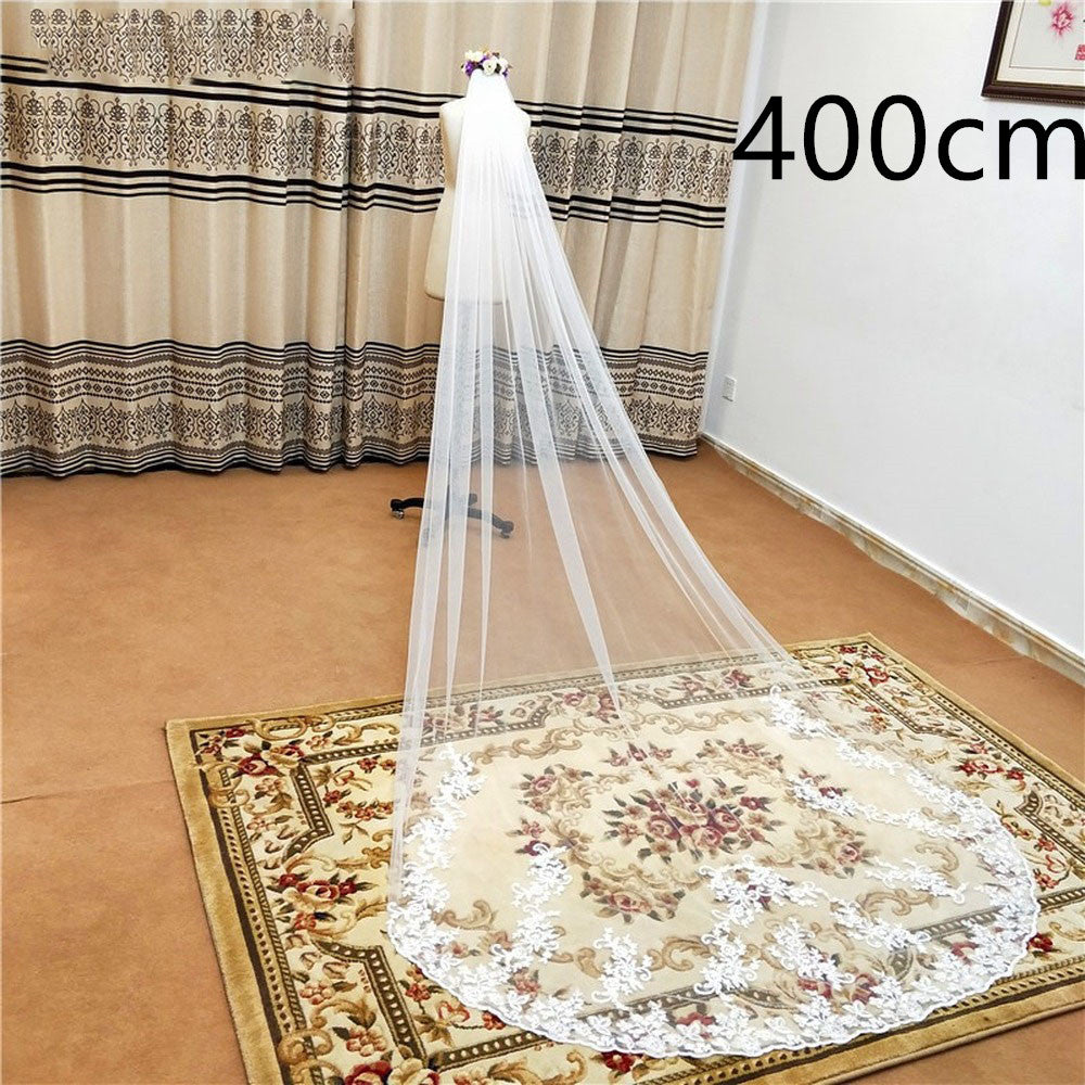 Handmade applique for bridal veil
