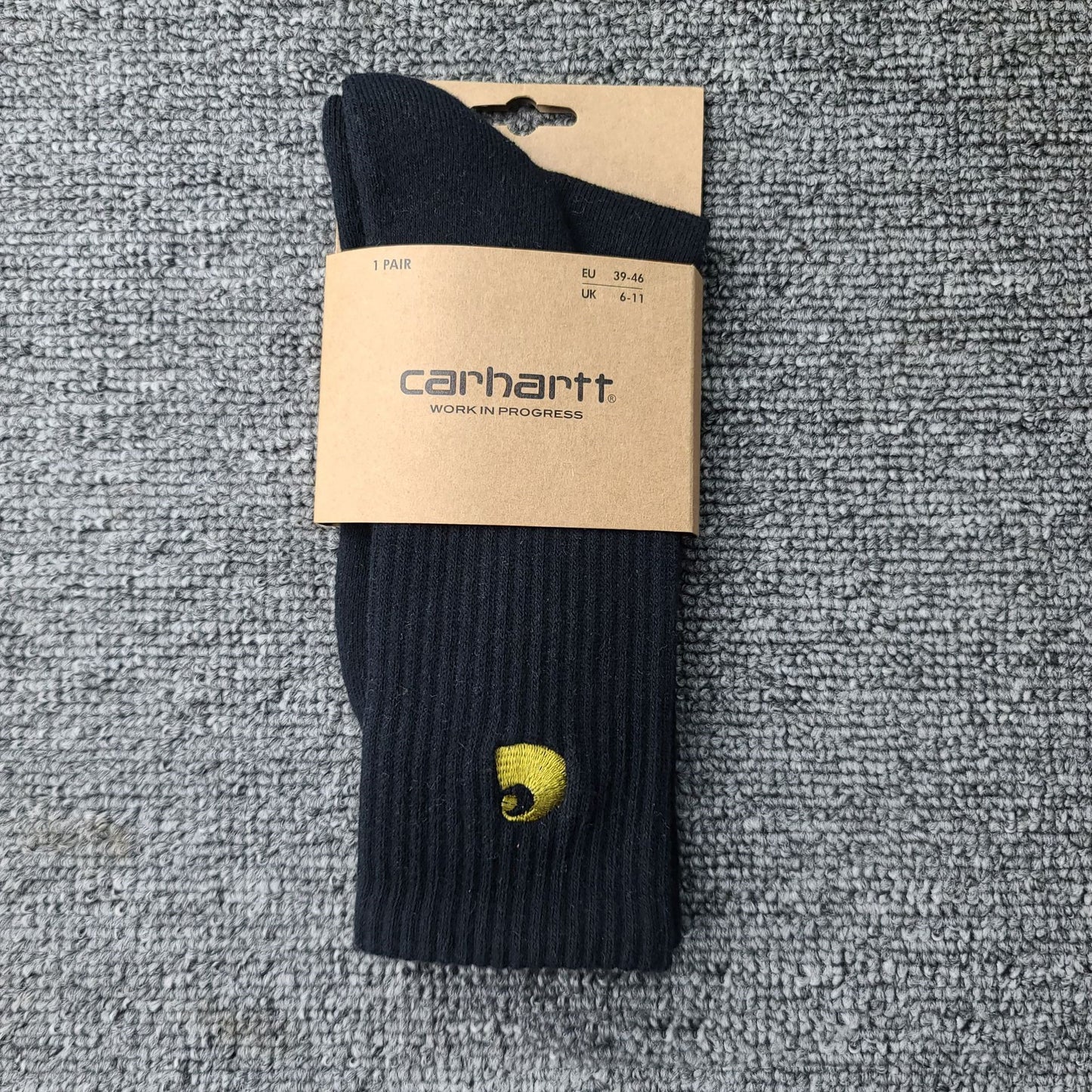 Gold Embroidered Sports Style With Letters Socks