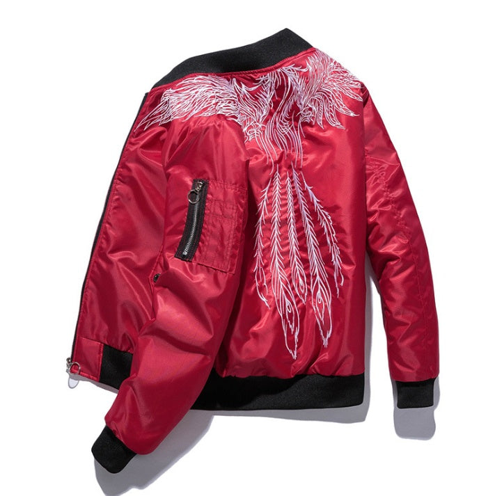 Tide brand Harajuku style Yokosuka high street embroidery air force flight jacket male youth thick baseball uniform jacket